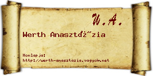 Werth Anasztázia névjegykártya